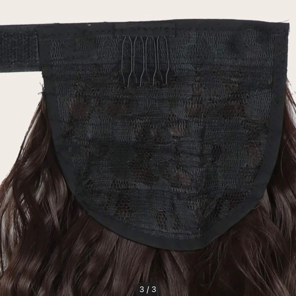 Ponytail NEVER WORN 1pc Long Curly BROWN - Picture 4 of 4